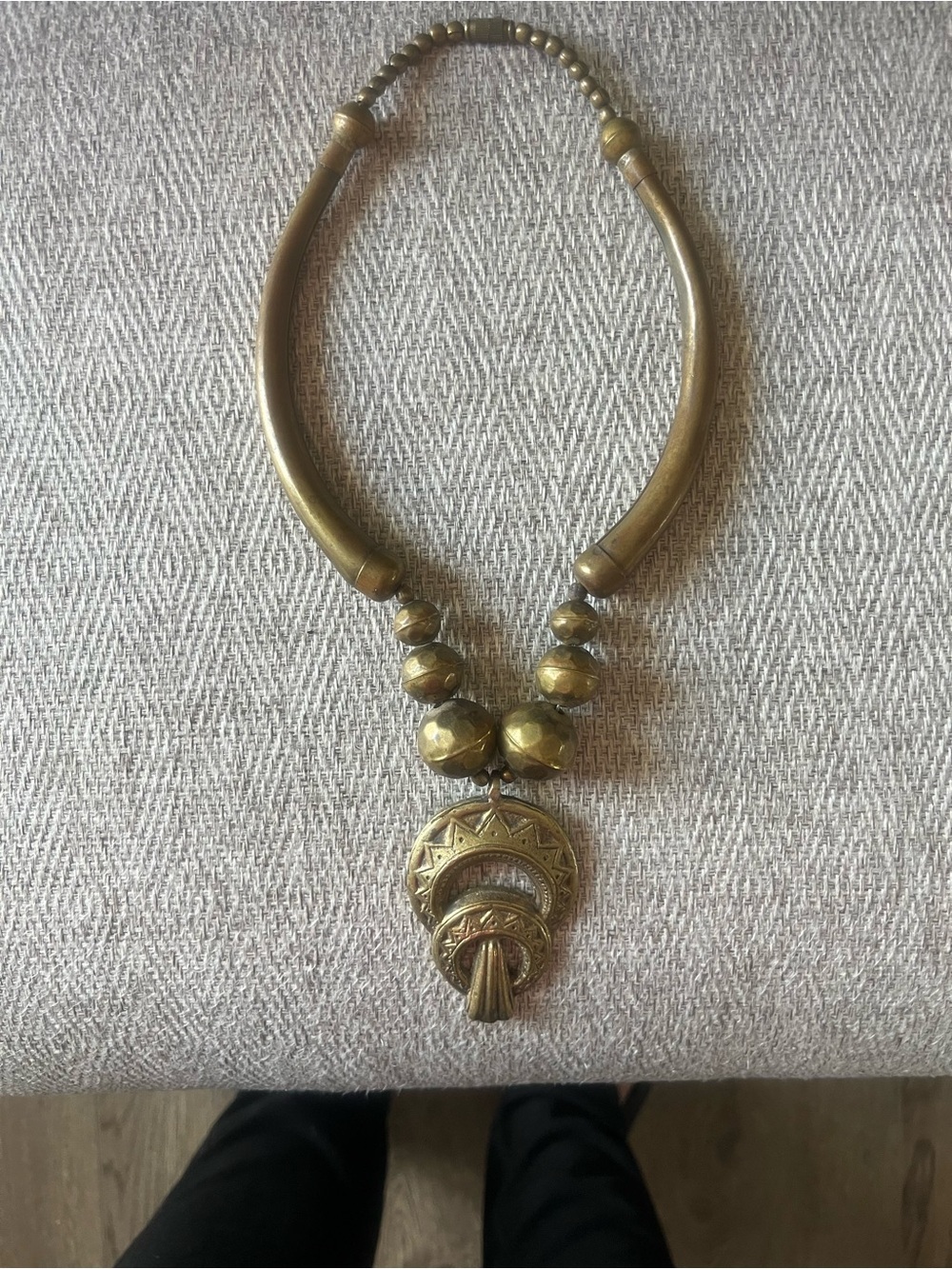 Brown Tribal Statement Necklace - Unbranded
